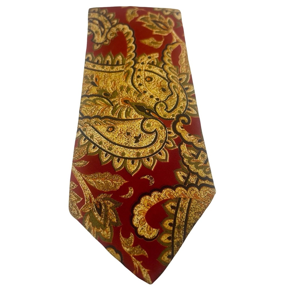 Burberrys of London Vintage Paisley Silk Tie 58" x 4" Made in USA Designer